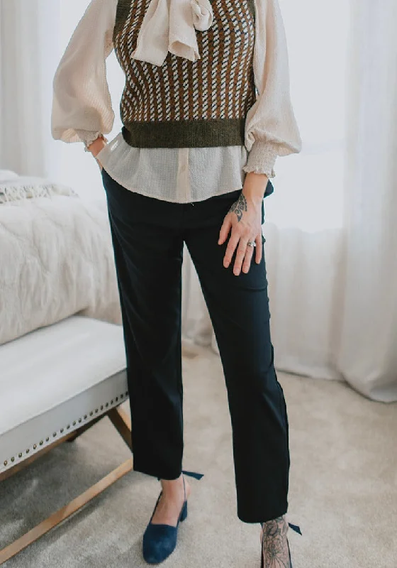 The Harper Trouser - Navy Trousers Modern Contemporary