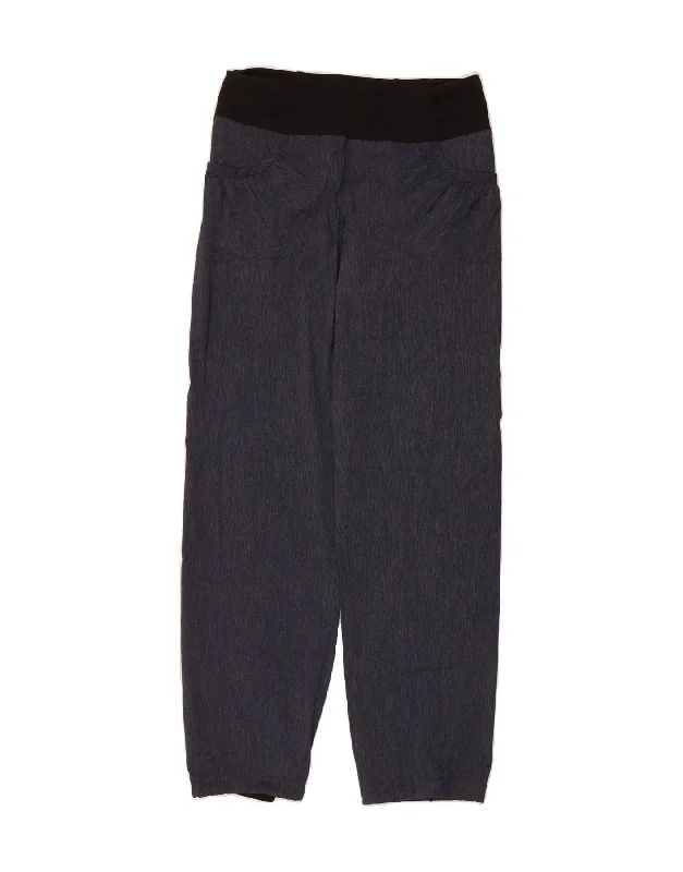 PRANA Womens Tracksuit Trousers UK 14 Medium  Grey Nylon Trousers stylish elegant