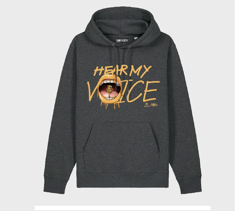 SWMSociety x Dream City x Hear My Voice Hoodie Hoodie with Hem Lace Feminine Delicate SWMSociety x Dream City x Hear My Voice Hoodie Hoodie with Hem Lace Feminine Delicate
