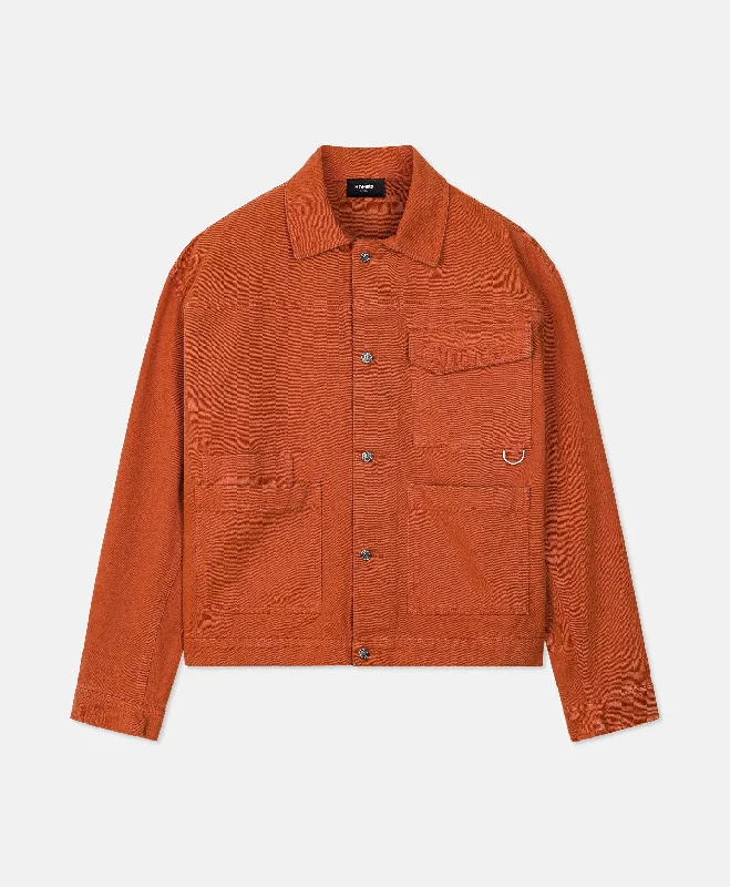 WORKER JACKET TERRACOTA Rayon Jacket Velvet Jacket Corduroy Jacket