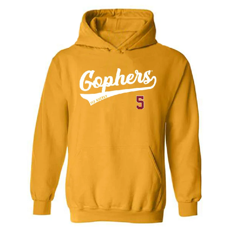 Minnesota - NCAA Women's Ice Hockey : Madeline Wethington - Classic Shersey Hooded Sweatshirt Hoodie with Slim Fit Tailored Modern Minnesota - NCAA Women's Ice Hockey : Madeline Wethington - Classic Shersey Hooded Sweatshirt Hoodie with Slim Fit Tailored Modern