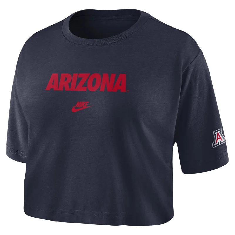 NCAA Arizona Wildcats Women's Nike Legacy Crop Top Wool Fabric Cashmere Fabric Tweed Fabric NCAA Arizona Wildcats Women's Nike Legacy Crop Top Wool Fabric Cashmere Fabric Tweed Fabric
