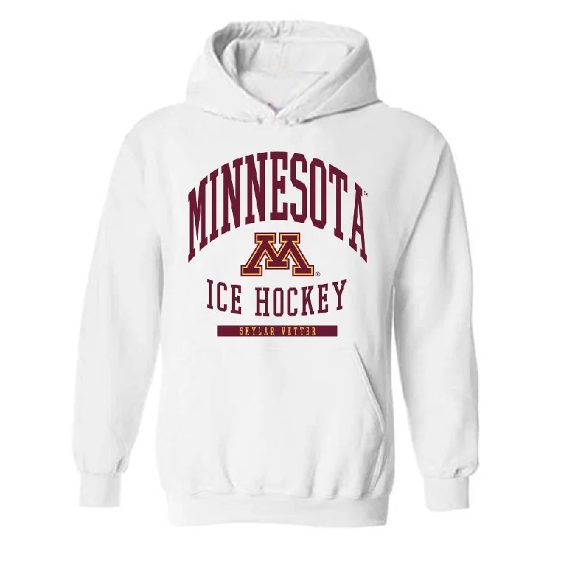 Minnesota - NCAA Women's Ice Hockey : Skylar Vetter - Classic Fashion Shersey Hooded Sweatshirt Hoodie with Thumb Holes Functional Cozy Minnesota - NCAA Women's Ice Hockey : Skylar Vetter - Classic Fashion Shersey Hooded Sweatshirt Hoodie with Thumb Holes Functional Cozy