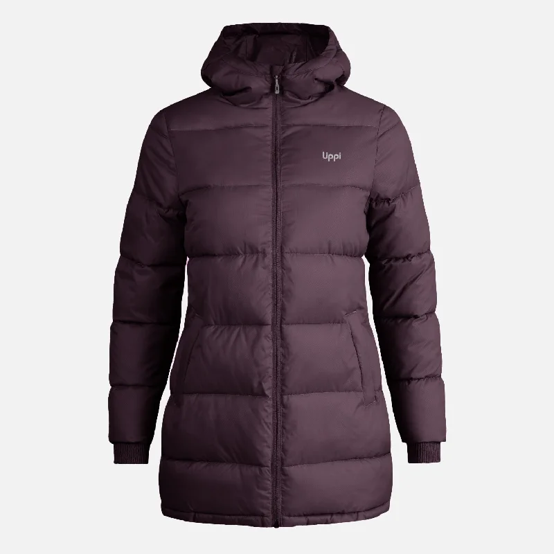 Chaqueta Mujer Long Line Steam Pro Hoody Jacket Burdeo Lippi Knit Fabric Woven Fabric Fleece Fabric Chaqueta Mujer Long Line Steam Pro Hoody Jacket Burdeo Lippi Knit Fabric Woven Fabric Fleece Fabric