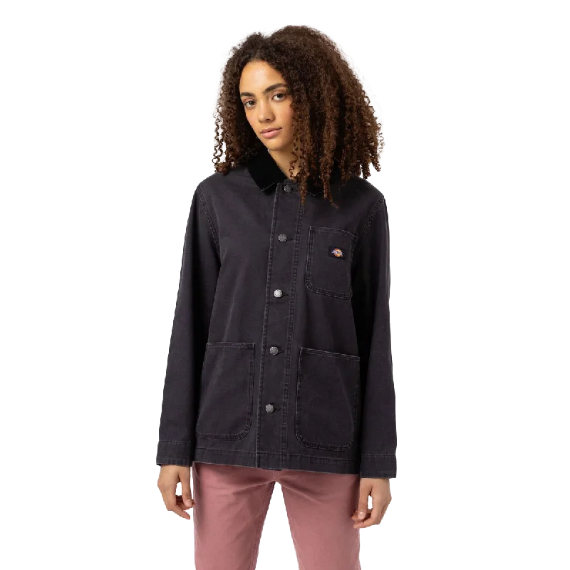 Duck Canvas Chore Jacket in Black Notch Collar Jacket Peter Pan Collar Jacket Cowl Neck Jacket Duck Canvas Chore Jacket in Black Notch Collar Jacket Peter Pan Collar Jacket Cowl Neck Jacket