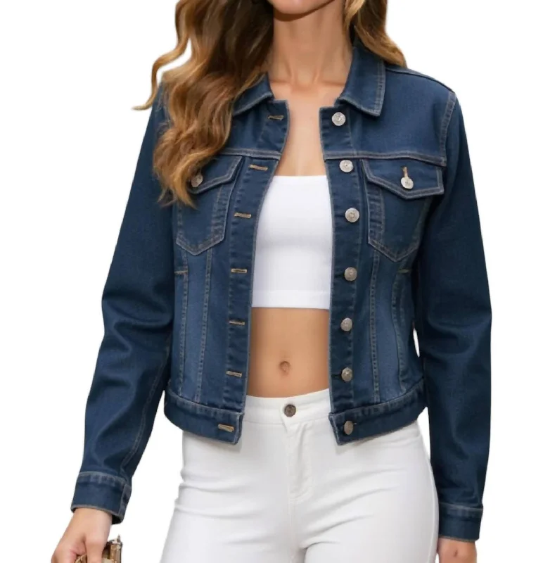 Classic Jean Jacket In Denim Oversized Jacket Tailored Jacket Straight Jacket