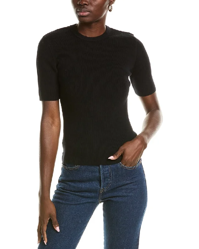 Derek Lam 10 Crosby Salma Ribbed Wool-Blend Sweater Thin Thick Dense
