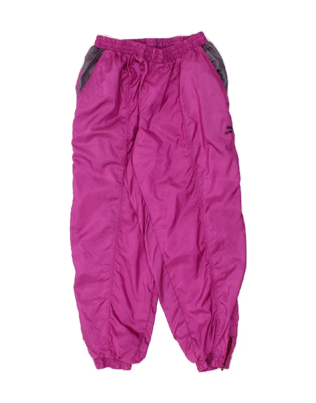PUMA Womens Tracksuit Trousers Joggers UK 14 Large Purple Colourblock Trousers Fleece Cozy PUMA Womens Tracksuit Trousers Joggers UK 14 Large Purple Colourblock Trousers Fleece Cozy