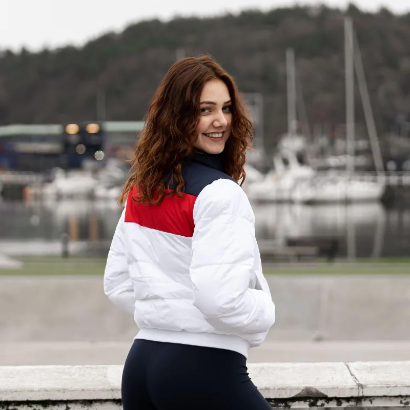 WOMEN IRIS puffer jacket Satin Fabric Silk Fabric Chiffon Fabric