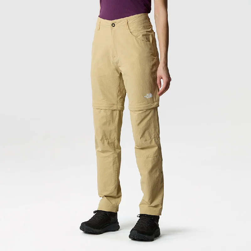 WOMEN'S EXPLORATION CONVERTIBLE STRAIGHT TROUSERS Trousers Satin Smooth