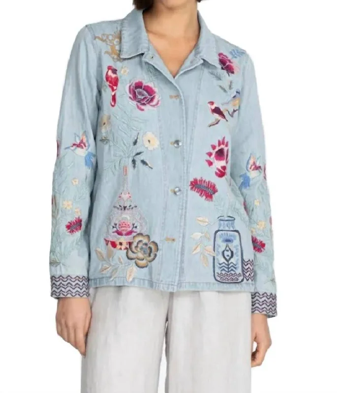 Paloma Easy Worker Jacket In Denim Blue Collared Jacket Crew Neck Jacket Turtle Neck Jacket Paloma Easy Worker Jacket In Denim Blue Collared Jacket Crew Neck Jacket Turtle Neck Jacket