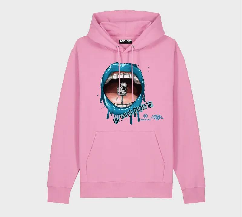 SWMSociety x Dream City x Hear My Voice Hoodie Hoodie with Elastic Waist Stretchable Comfortable SWMSociety x Dream City x Hear My Voice Hoodie Hoodie with Elastic Waist Stretchable Comfortable