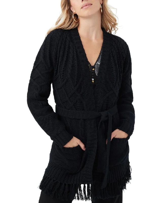 Trina Turk Bourdele Wool Sweater Velvet Chenille Corduroy