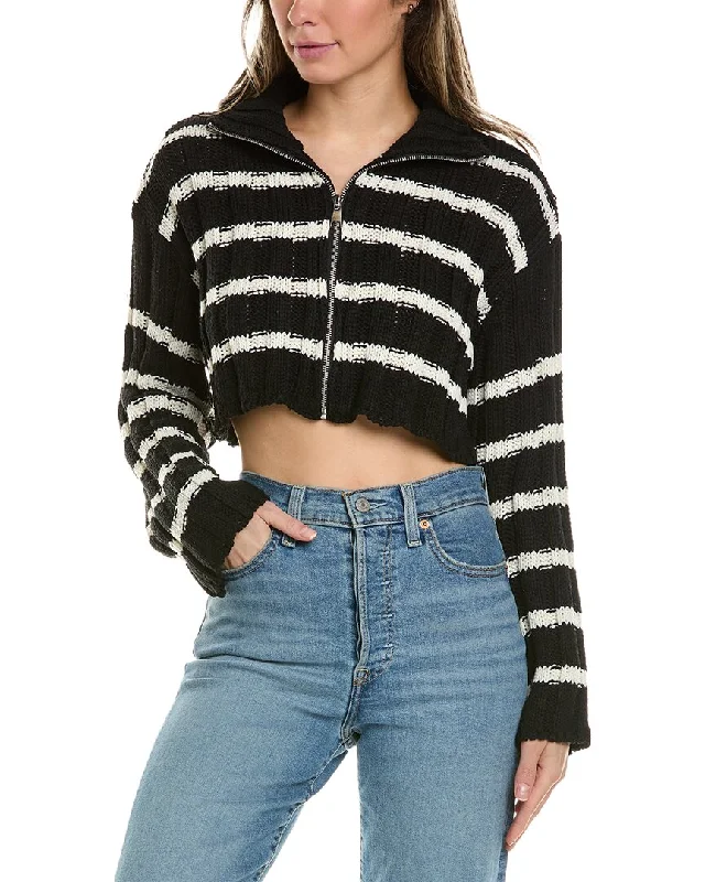 Avantlook Turtleneck Crop Sweater Turtle Neck Boat Neck Asymmetrical Neck