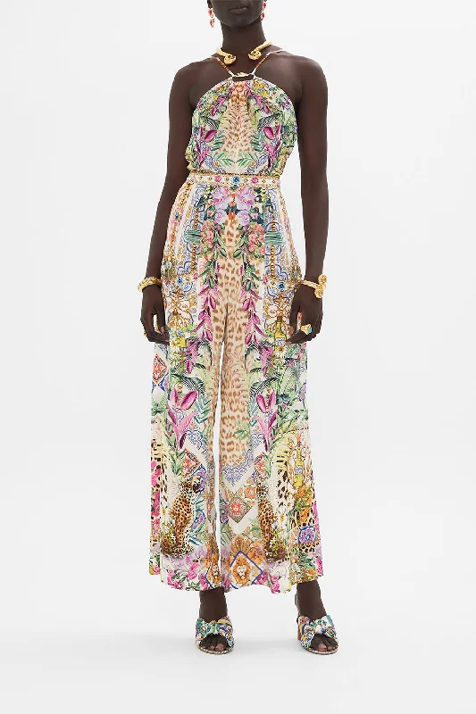 WIDE LEG TROUSER WITH FRONT POCKETS FLOWERS OF NEPTUNE Trousers Mesh Breathable
