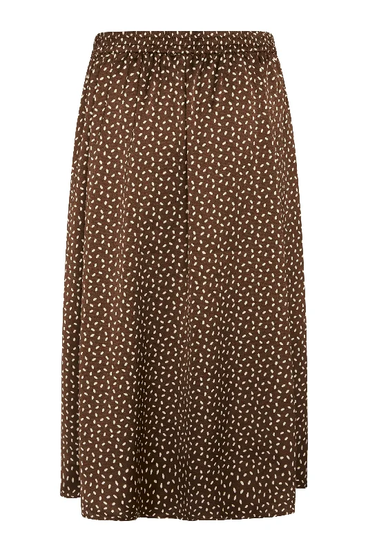 Bruuns Bazaar Women - AcaciaBBAmattas skirt - Brown/cream dot print maxi skirt elegant Bruuns Bazaar Women - AcaciaBBAmattas skirt - Brown/cream dot print maxi skirt elegant