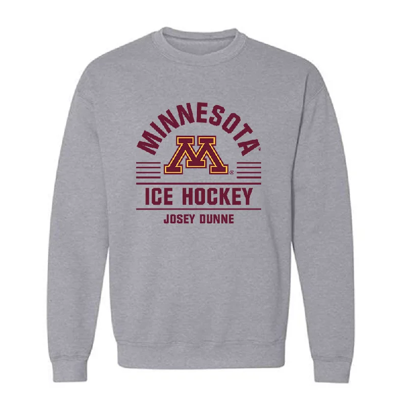 Minnesota - NCAA Women's Ice Hockey : Josey Dunne - Classic Fashion Shersey Crewneck Sweatshirt Hoodie with Applique Textured Unique Minnesota - NCAA Women's Ice Hockey : Josey Dunne - Classic Fashion Shersey Crewneck Sweatshirt Hoodie with Applique Textured Unique