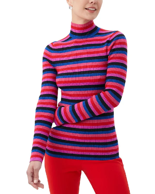 Trina Turk Hempstead Wool Sweater Sequined Glittery Shiny