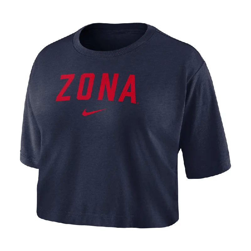 NCAA Arizona Wildcats Women's Nike Zona Logo Crop Top Mesh Fabric Canvas Fabric Denim Fabric NCAA Arizona Wildcats Women's Nike Zona Logo Crop Top Mesh Fabric Canvas Fabric Denim Fabric