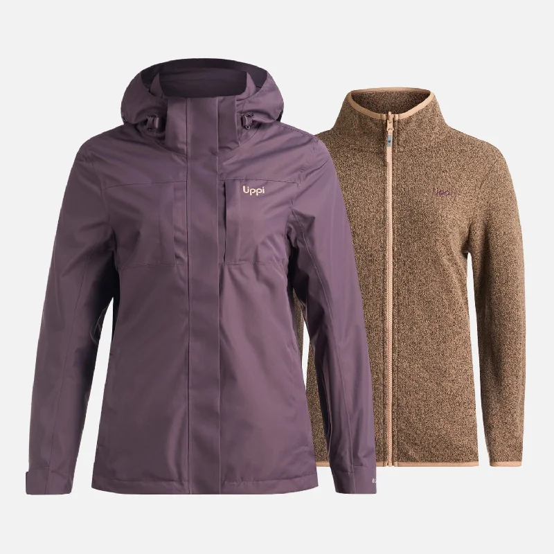 Chaqueta Mujer Tres Cruces Fusion-3 Hoody Jacket Morado Oscuro Lippi Collared Jacket Crew Neck Jacket Turtle Neck Jacket Chaqueta Mujer Tres Cruces Fusion-3 Hoody Jacket Morado Oscuro Lippi Collared Jacket Crew Neck Jacket Turtle Neck Jacket