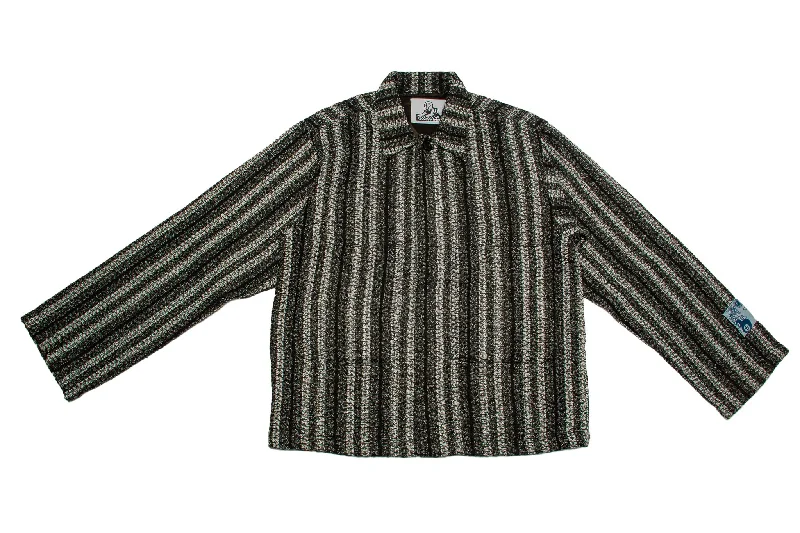 Jungles Jungles Boucle Minimal Work Wear Jacket "Black Stripe" Tiered Jacket Buttoned Jacket Zippered Jacket Jungles Jungles Boucle Minimal Work Wear Jacket "Black Stripe" Tiered Jacket Buttoned Jacket Zippered Jacket