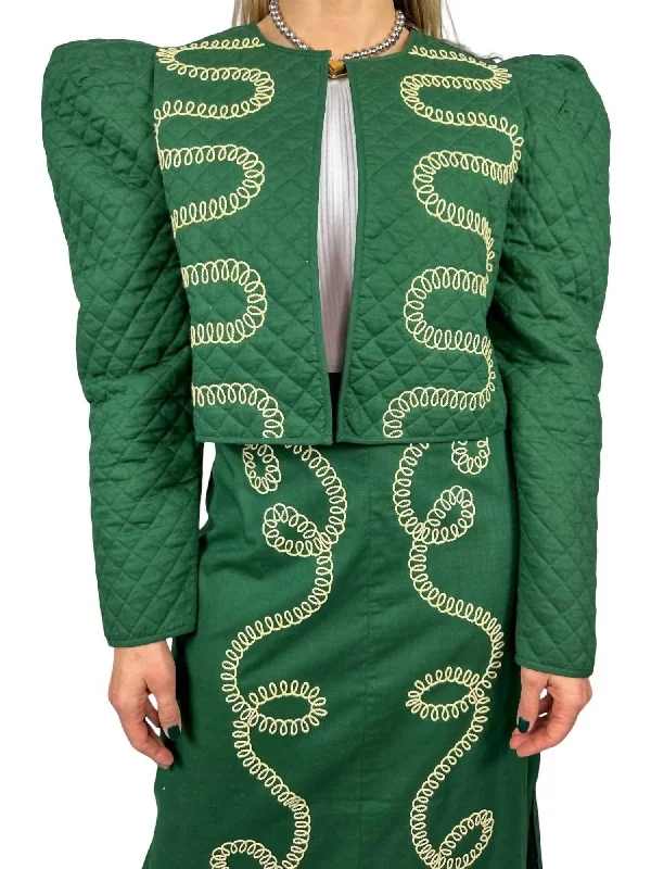 Aspen Jacket In Kelly Green Knit Jacket Woven Jacket Fleece Jacket