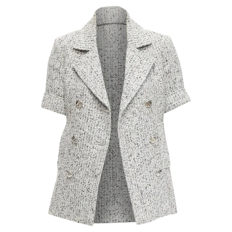 Chanel Fantasy Tweed CC Buttons Cuffed Sleeves Jacket Faux Fur Jacket Real Fur Jacket Shearling Jacket Chanel Fantasy Tweed CC Buttons Cuffed Sleeves Jacket Faux Fur Jacket Real Fur Jacket Shearling Jacket