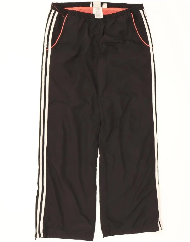ADIDAS Womens Climalite Tracksuit Trousers UK 12 Medium Black Polyester Trousers sophisticated sleek ADIDAS Womens Climalite Tracksuit Trousers UK 12 Medium Black Polyester Trousers sophisticated sleek