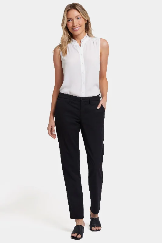 Sheri Slim Trouser Pants - Black Trousers Brand Named