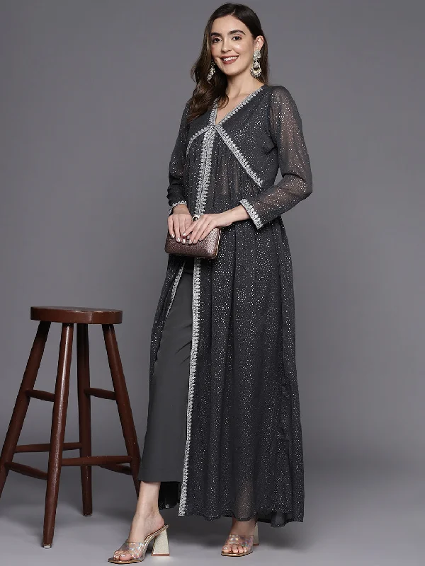 Women's Printed Top With Trousers - Ahalyaa Trousers Bootcut Casual