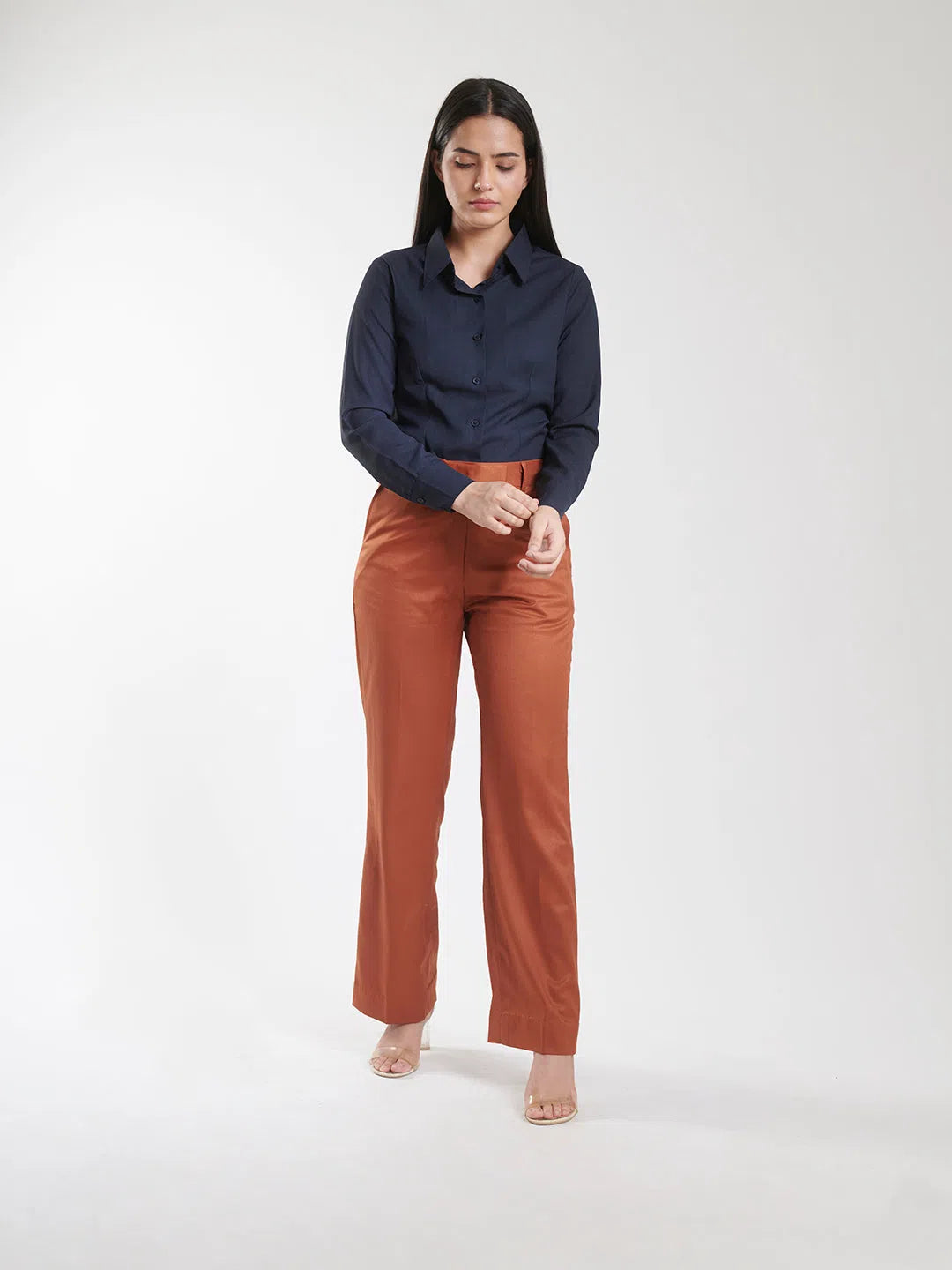 Regular Fit Trouser - Mahogany Red Trousers versatile all-occasion