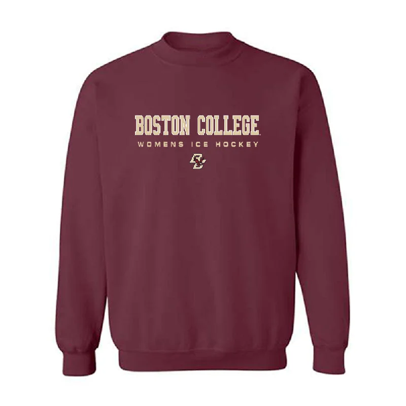 Boston College - NCAA Women's Ice Hockey : Katie Pyne - Crewneck Sweatshirt Classic Shersey Hoodie with Drop Shoulder Relaxed Streetwear Boston College - NCAA Women's Ice Hockey : Katie Pyne - Crewneck Sweatshirt Classic Shersey Hoodie with Drop Shoulder Relaxed Streetwear