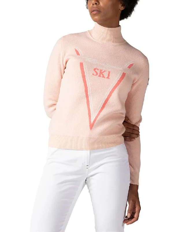 Rossignol Victoire Knit Turtleneck Wool & Cashmere-Blend Sweater Polka Dot Checkered Tartan Rossignol Victoire Knit Turtleneck Wool & Cashmere-Blend Sweater Polka Dot Checkered Tartan