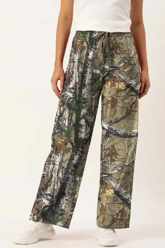 RT Women's Camo Relaxed Fit Trouser Trousers Harem Relaxed Fit