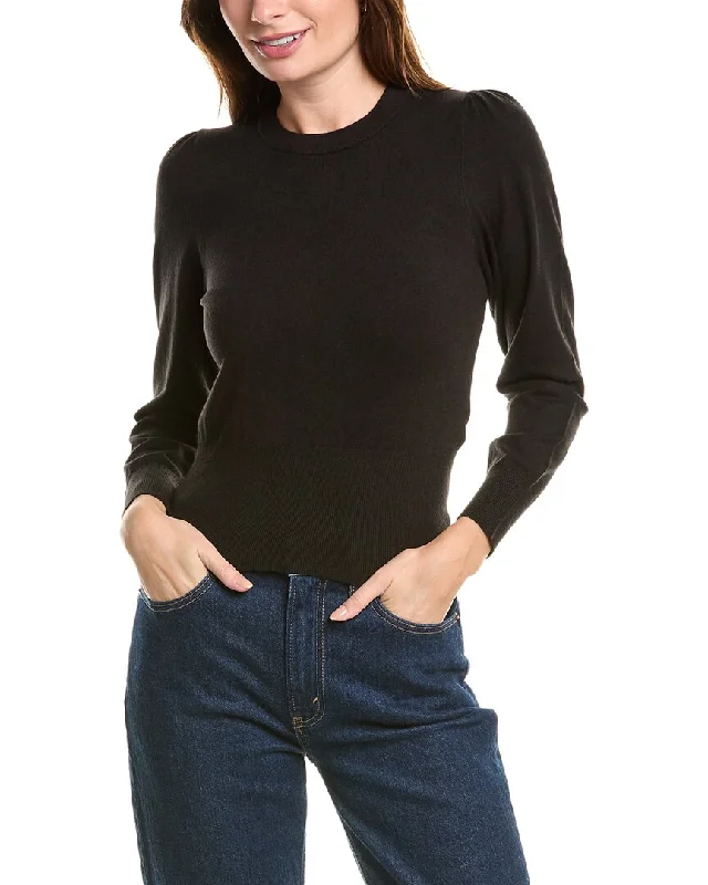 7 For All Mankind Puff Sleeve Sweater Fleece Sweater Nylon Polyester