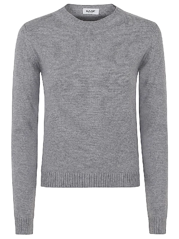 Base Women's Sweaters Grey Terry Terry Cloth Terry Knit
