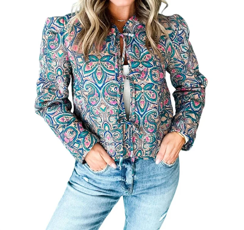 Unspoken Dreams Quilted Paisley Jacket In Mocha Teal Multi Rayon Jacket Velvet Jacket Corduroy Jacket Unspoken Dreams Quilted Paisley Jacket In Mocha Teal Multi Rayon Jacket Velvet Jacket Corduroy Jacket