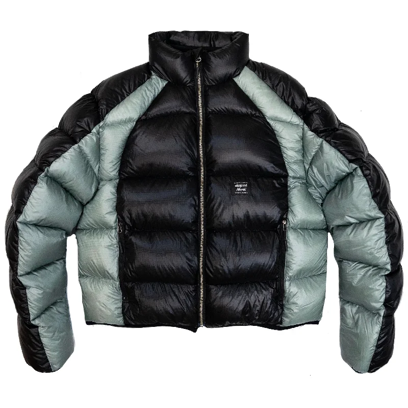 Afield Out x Nanga Inline Down Jacket "Grey" One-Shoulder Jacket Off-the-Shoulder Jacket Asymmetrical Jacket Afield Out x Nanga Inline Down Jacket "Grey" One-Shoulder Jacket Off-the-Shoulder Jacket Asymmetrical Jacket