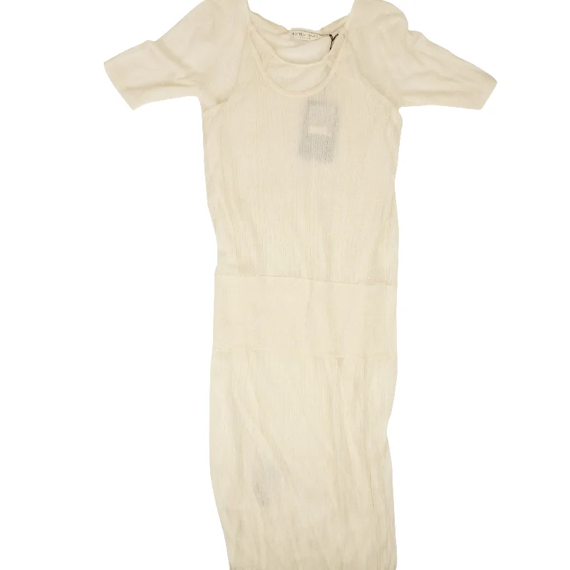 BOTTEGA VENETA White Double Layer Sweater Dress Long Sweater Short Sweater Cropped Sweater BOTTEGA VENETA White Double Layer Sweater Dress Long Sweater Short Sweater Cropped Sweater