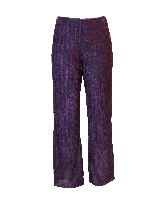 Purple Wide Trouser Trousers Vintage Classic