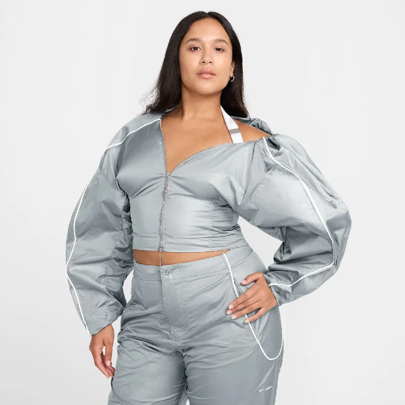 WMNS Nike x Jacquemus Track Jacket "Particle Grey" Jacket Blazer Coat