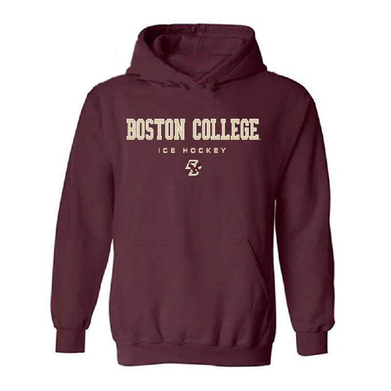 Boston College - NCAA Women's Ice Hockey : Katie Pyne - Hooded Sweatshirt Classic Shersey Hoodie with Relaxed Fit Easy Casual Boston College - NCAA Women's Ice Hockey : Katie Pyne - Hooded Sweatshirt Classic Shersey Hoodie with Relaxed Fit Easy Casual