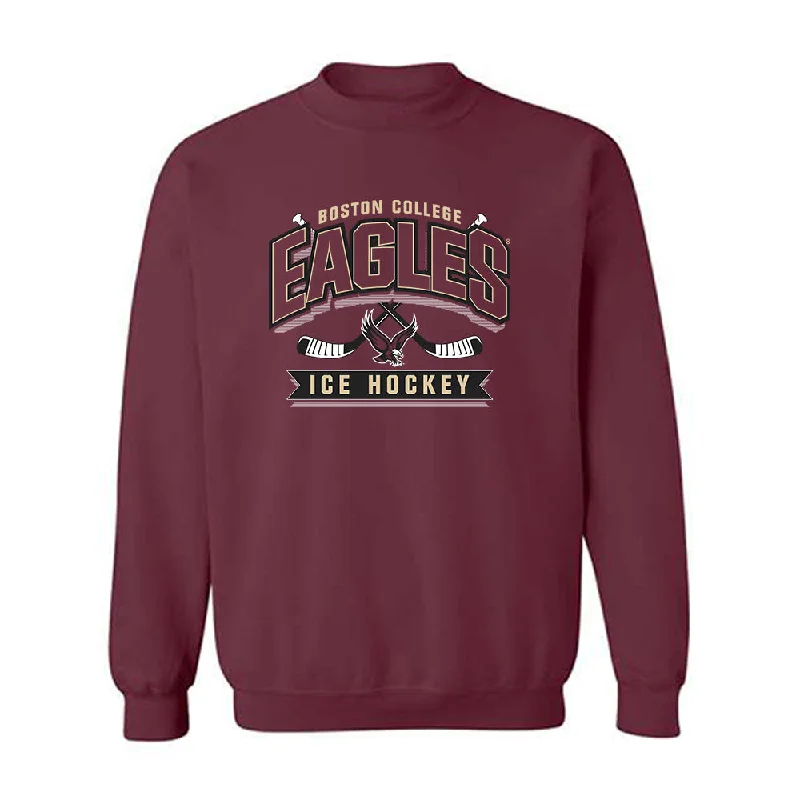 Boston College - NCAA Women's Ice Hockey : Shea Frost - Sports Shersey Crewneck Sweatshirt Hoodie with Zipper Placket Modern Functional Boston College - NCAA Women's Ice Hockey : Shea Frost - Sports Shersey Crewneck Sweatshirt Hoodie with Zipper Placket Modern Functional
