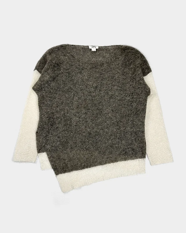 Helmut Lang Mohair Colorblock Alpaca Blend Sweater 2000's Cotton Fabric Linen Fabric Terry Fabric Helmut Lang Mohair Colorblock Alpaca Blend Sweater 2000's Cotton Fabric Linen Fabric Terry Fabric