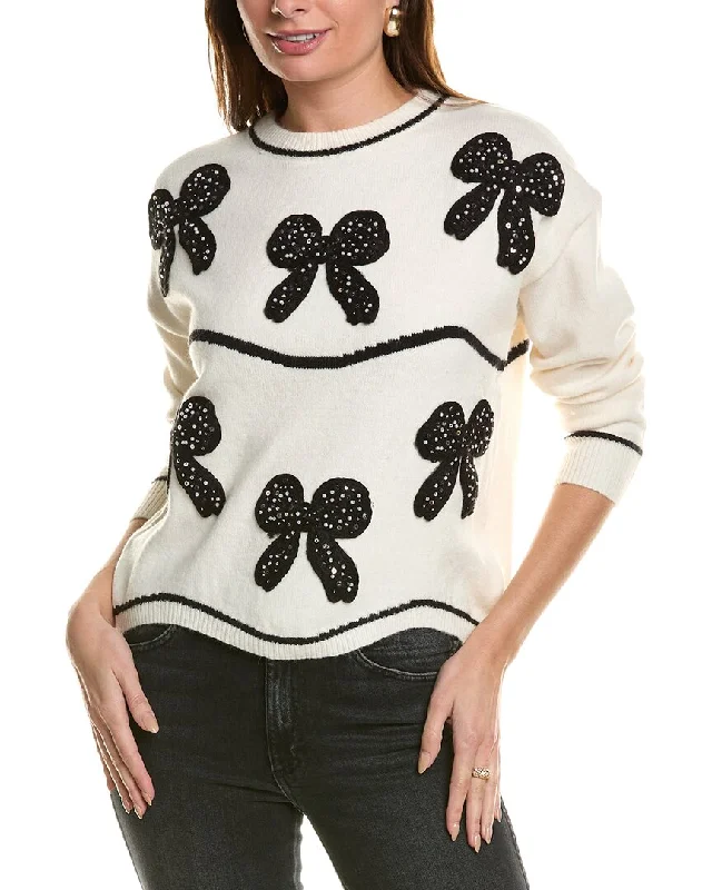Anna Kay Patsy Cancer Free Sweater Real Fur Shearling Chenille