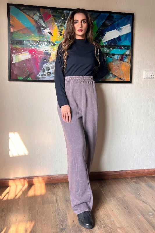 FN Women's Good Vibes Wide Leg Trousers High Waist Slim Fit Ankle Length