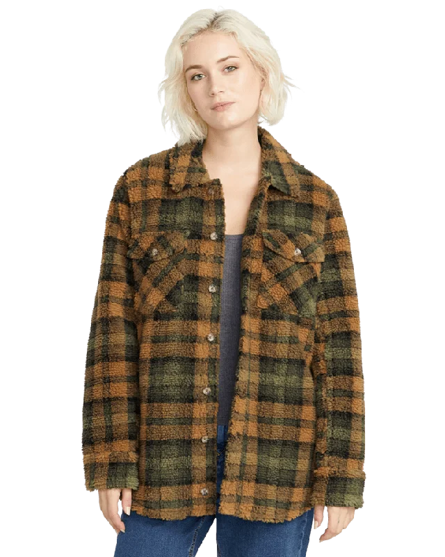 Silent Sherpa Jacket in Bronze Corduroy Jacket Velvet Jacket Brocade Jacket