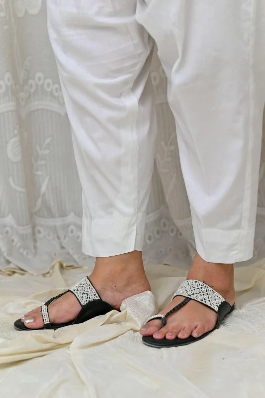 Mom4Little - Plain White trouser AYW-009 - Cotton Trousers Formal Black