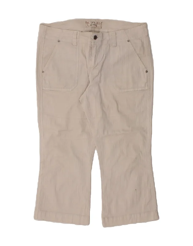 LEVI'S Womens Bootcut Capri Trousers US 12 Large W34 L23 White Cotton Trousers Evening Elegant LEVI'S Womens Bootcut Capri Trousers US 12 Large W34 L23 White Cotton Trousers Evening Elegant