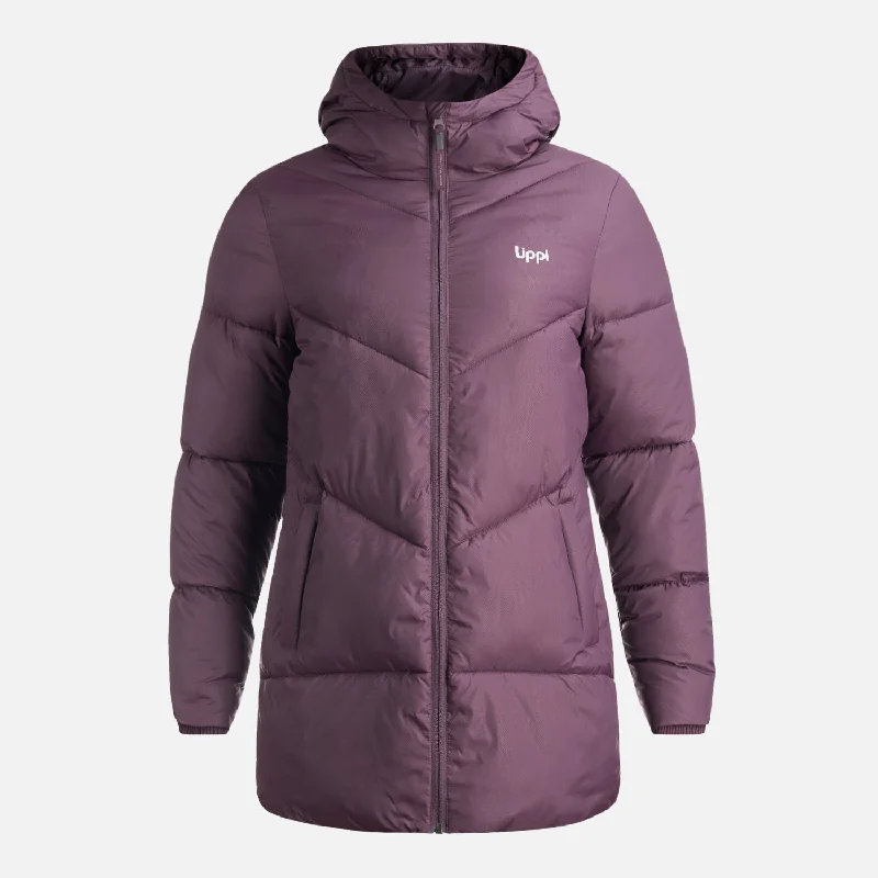 Chaqueta Mujer Long Line Steam Pro Hoody Jacket Morado Oscuro Lippi Elasticated Jacket Padded Jacket Insulated Jacket Chaqueta Mujer Long Line Steam Pro Hoody Jacket Morado Oscuro Lippi Elasticated Jacket Padded Jacket Insulated Jacket